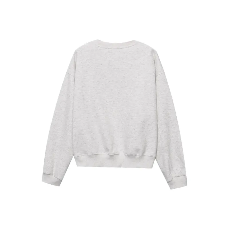 CHARM PICK Sweatshirt Women's Hemp White-1