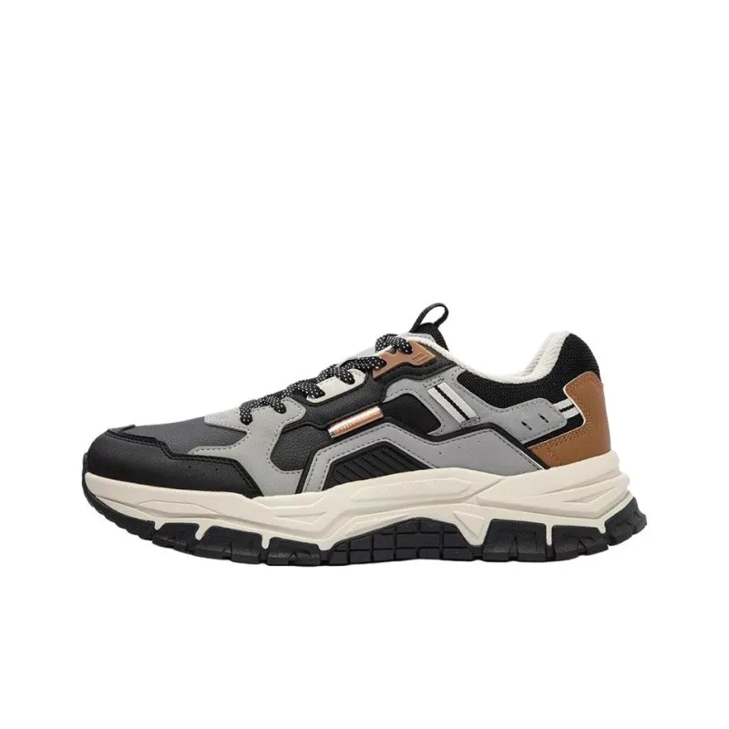 361° Anti-Slip Wear-Resistant Low-Top Casual Shoes Men's Black Gray-0