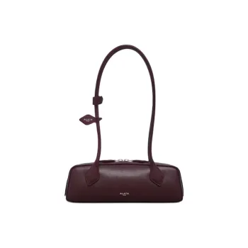 Alaia Goatskin Sausage Dog Handbag, Shoulder Bag Small Size Women's Dark Red
