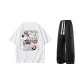 Clothing Sets (White+Black Straight Fit Pants)