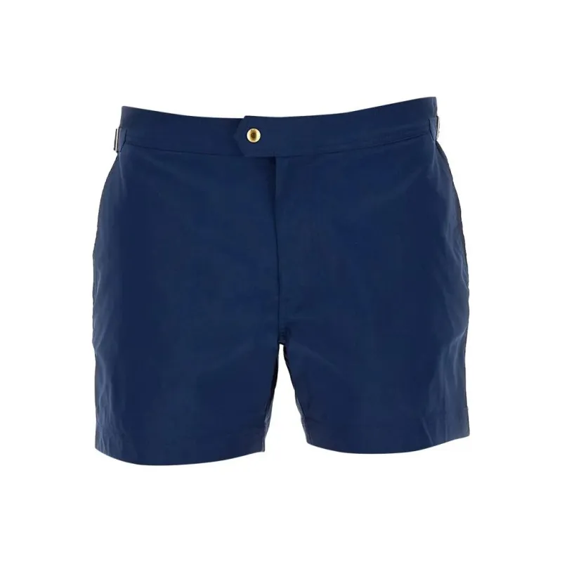 TOM FORD Mid Rise Side Buckled Swim Shorts-0