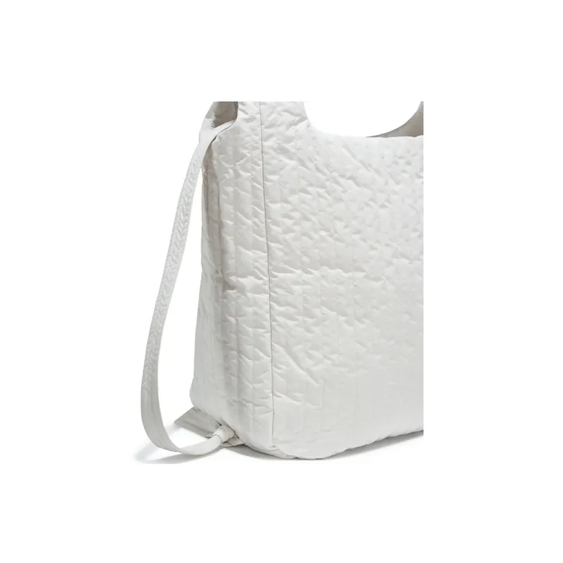 Nice Rice Fabric Shoulder Bag, Crossbody Bag, Handbag Medium Size Unisex Black/Ecru-7