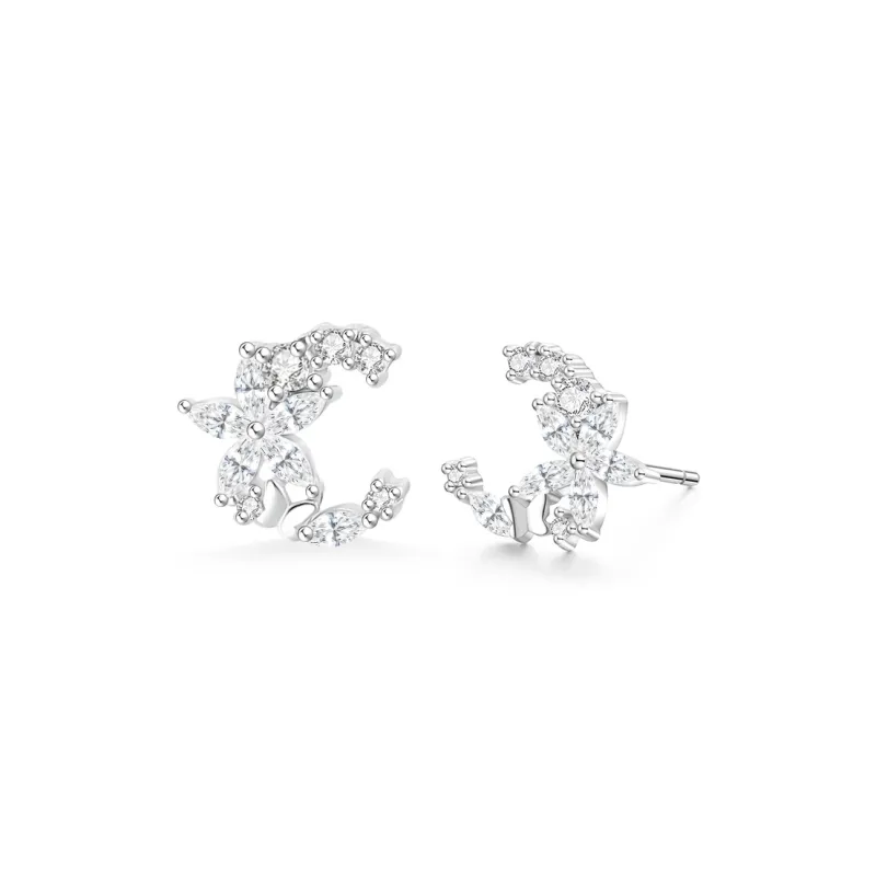 Love Link 999 Fine Silver Stud Earrings Women's-0
