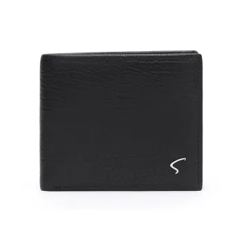 Satchi Cow Leather Wallet Regular Men's Black