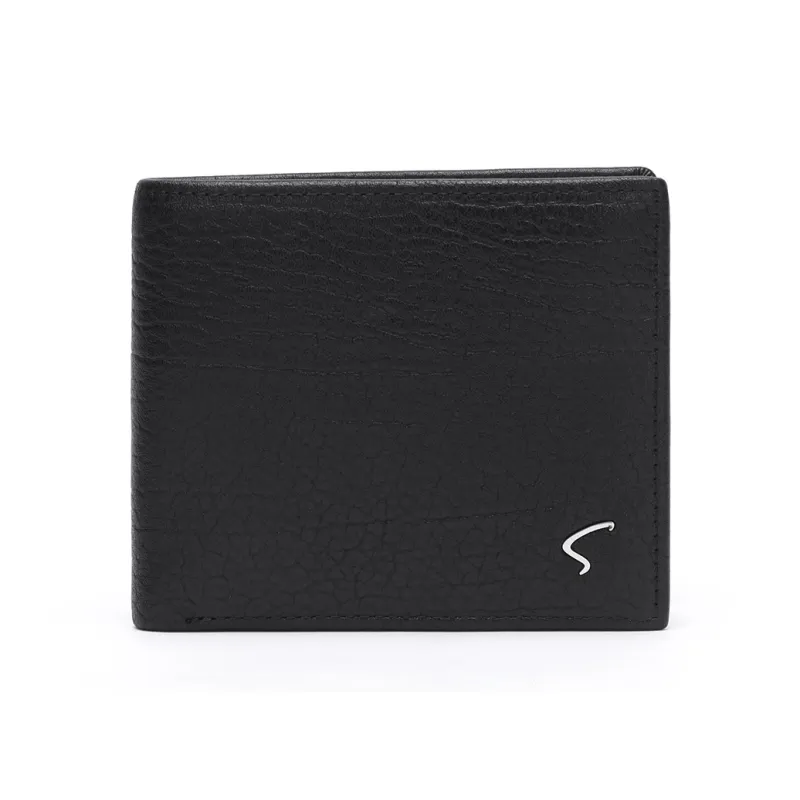 Satchi Cow Leather Wallet Regular Men's Black-0