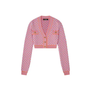 VERSACE SS22 Loose Fit Knitwear Women's Pink