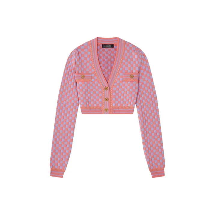 VERSACE SS22 Loose Fit Knitwear Women's Pink-0