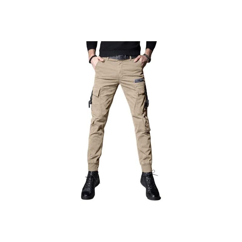 Devanro Casual Pants Men's Black-8