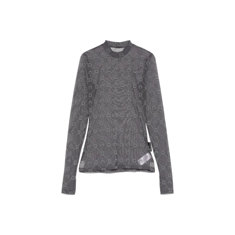 Marine Serre Flocked moonogram T shirt-0