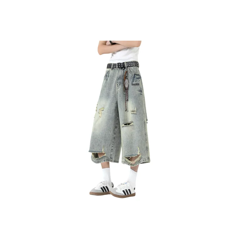 TBSM Denim Shorts Unisex Yellow Mud-0