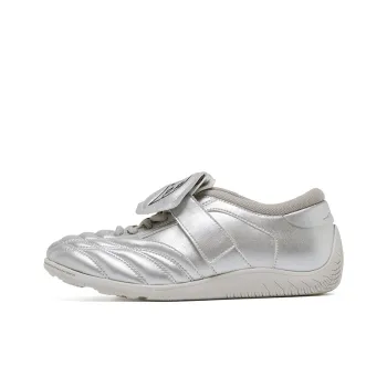BBIMP Anti Slip Wear Resistant Low Top Casual Shoes Women's Silver