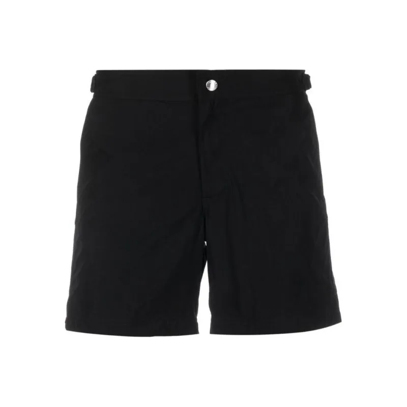 Alexander McQueen Straight Hem Pocketed Swim Shorts-0