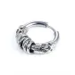 Silver Five-Loop Hoop Earring Single