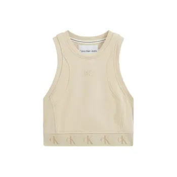 CALVIN KLEIN Tank Top Women's Light Khaki