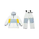 Ecru Gray & Blue Apricot Yellow