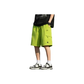 Warrior Huichao Riding The Wind Collection Cargo Shorts Unisex Verdant Green