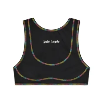 PALM ANGELS Rainbow Miami Sports Bra Black