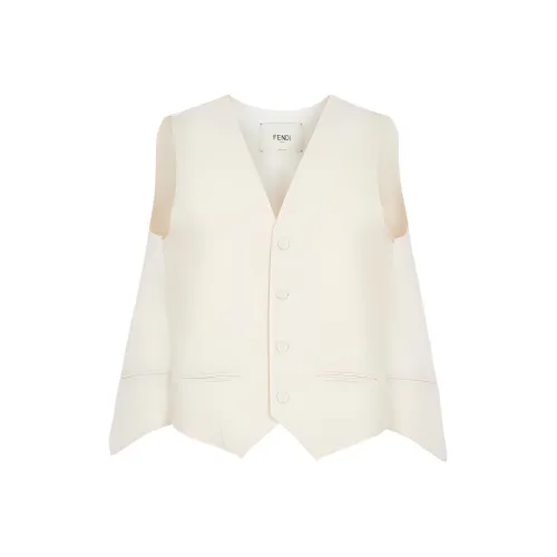 FENDI V Neck Cut Out Detailed Cape