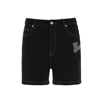 OFF WHITE 90's Logo Denim Shorts