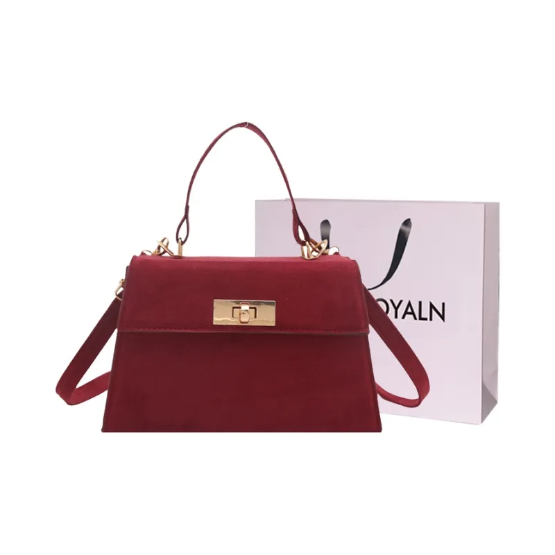 LOUIS ROYALN PU Shoulder Bag Regular Unisex Black/Red/Dark Brown/Light Brown-3