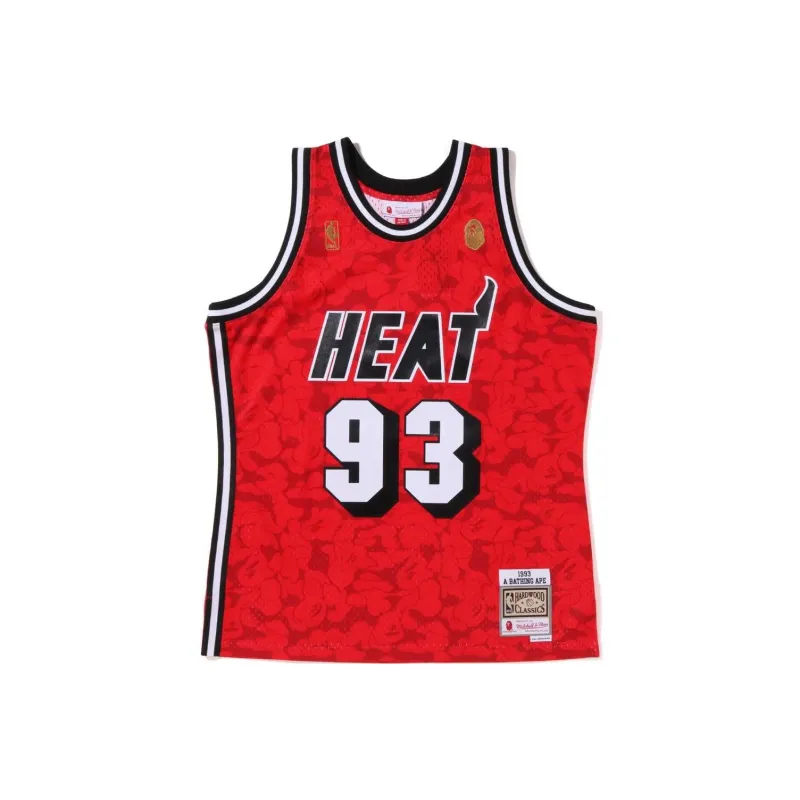 Bape X Mitchell & Ness Miami Heat Jersey-3