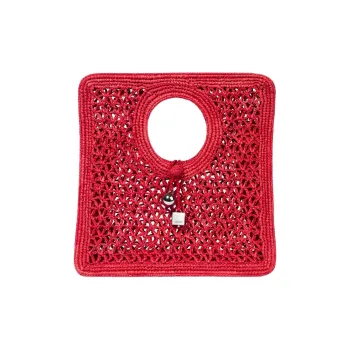 Jacquemus Raffia Handbag Small Size Women's Red