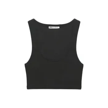 ZARA Tank Tops Women's Black