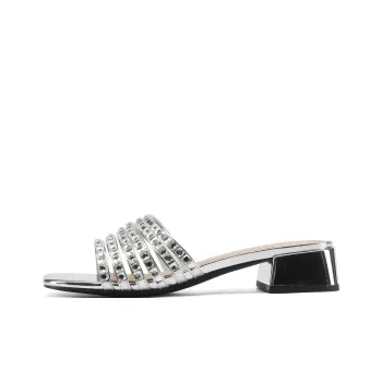FIVE PLUS Rhinestone Slip Resistant Abrasion Resistant Slide Slippers Women's