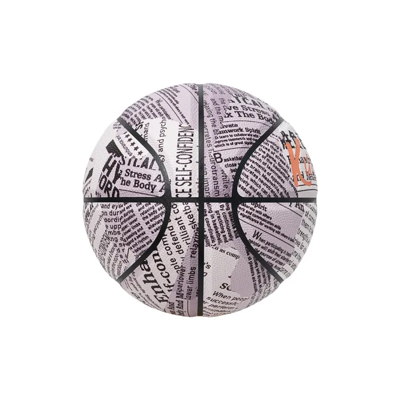 Kuangmi PU Basketball Black White Size 7 Ball Street Unisex-5