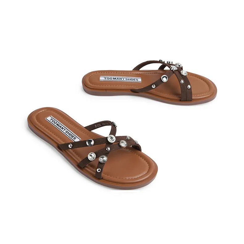 TOOMANYSHOES Slide Slippers Women's-6