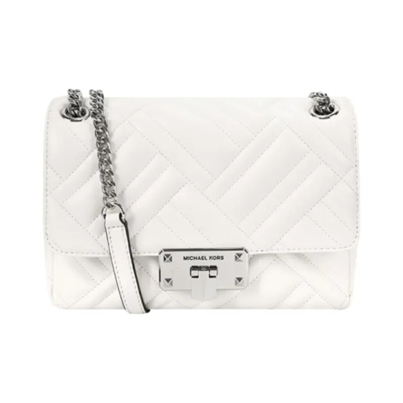 MICHAEL KORS MICHAEL KORS Handbag Collection Petyon Leather Crossbody Bag, Shoulder Bag Women's White-0