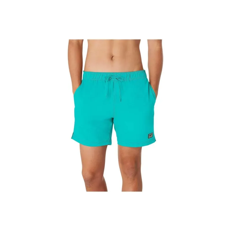 Speedo Solid Redondo Edge Volley 17' Blue Hydro Square Casual Shorts Men's-6