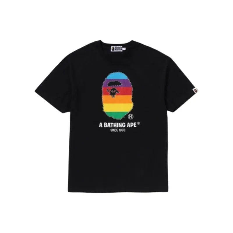 Bape Women's Crystal Ape Head Oversized Tee White-0