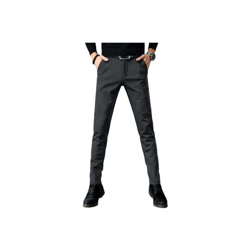Devanro Casual Pants Men's Black-6