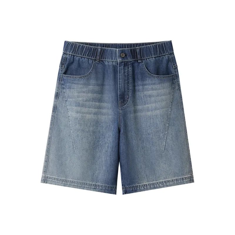 HLA Denim Shorts Men's Denim Blue Transition Color-0