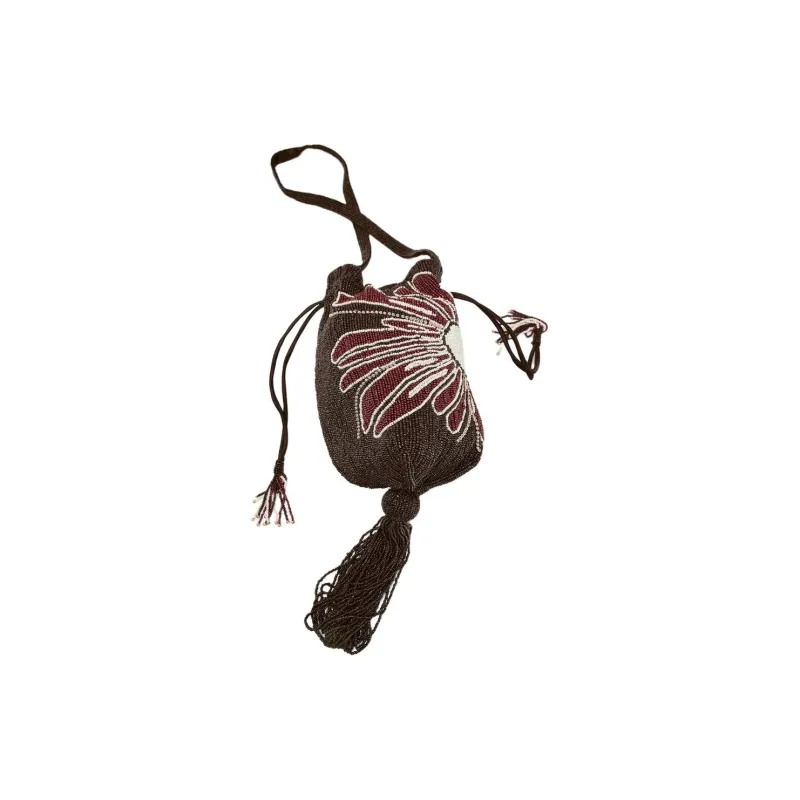ZARA Cotton Shoulder Bag Mini Women's Chocolate-2