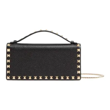 Valentino Garavani Rockstud Foldover Top Clutch Bag