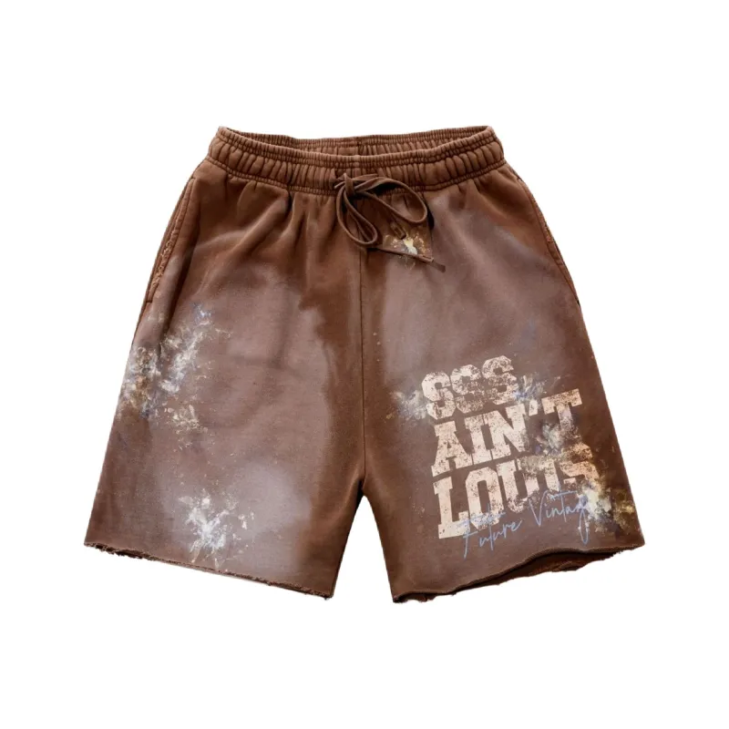 SSSAINT LOUIS Casual Shorts Unisex Dark Brown-0