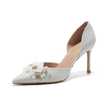 Zubumei Slim Heel High Heels Women's White