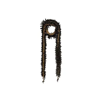 DRIES VAN NOTEN Bronze, Glass, Resin Scarves Women's Black