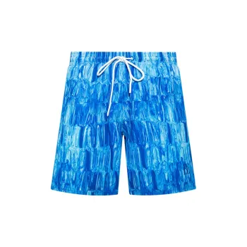 BALNEAIRE SS24 Beach Shorts Men's Refreshing Blue/White