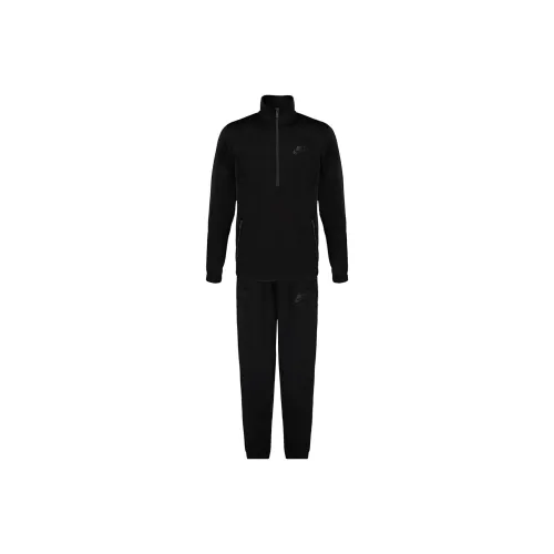 Nike Poly Knit Track Suit Casual Sportswear Men's Black
