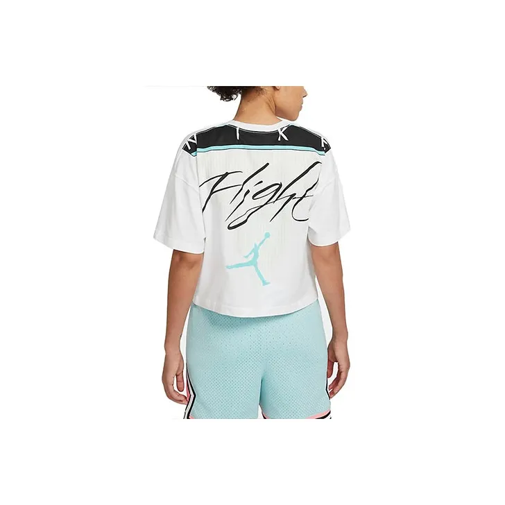 Jordan Crop Tops Women's White-2