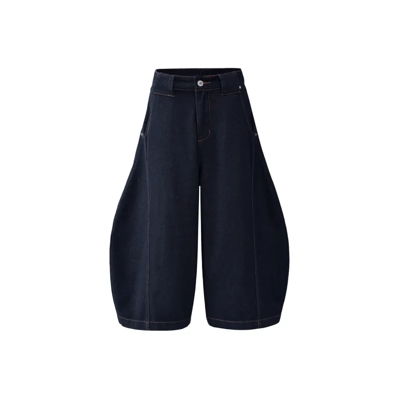 Ghost Mask Denim Shorts Unisex-5
