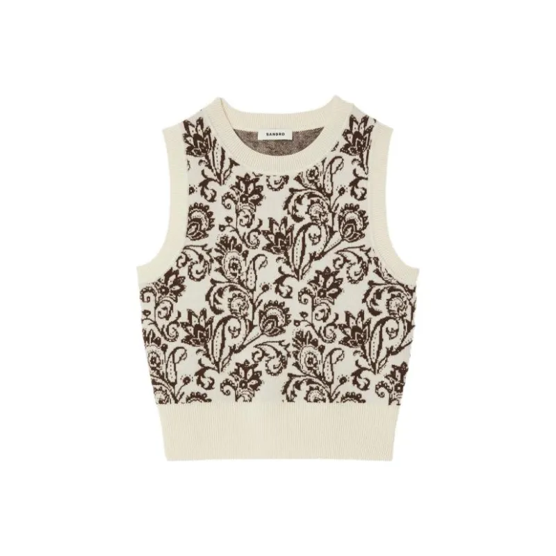Sandro Tank Tops Women's Light Umber-0