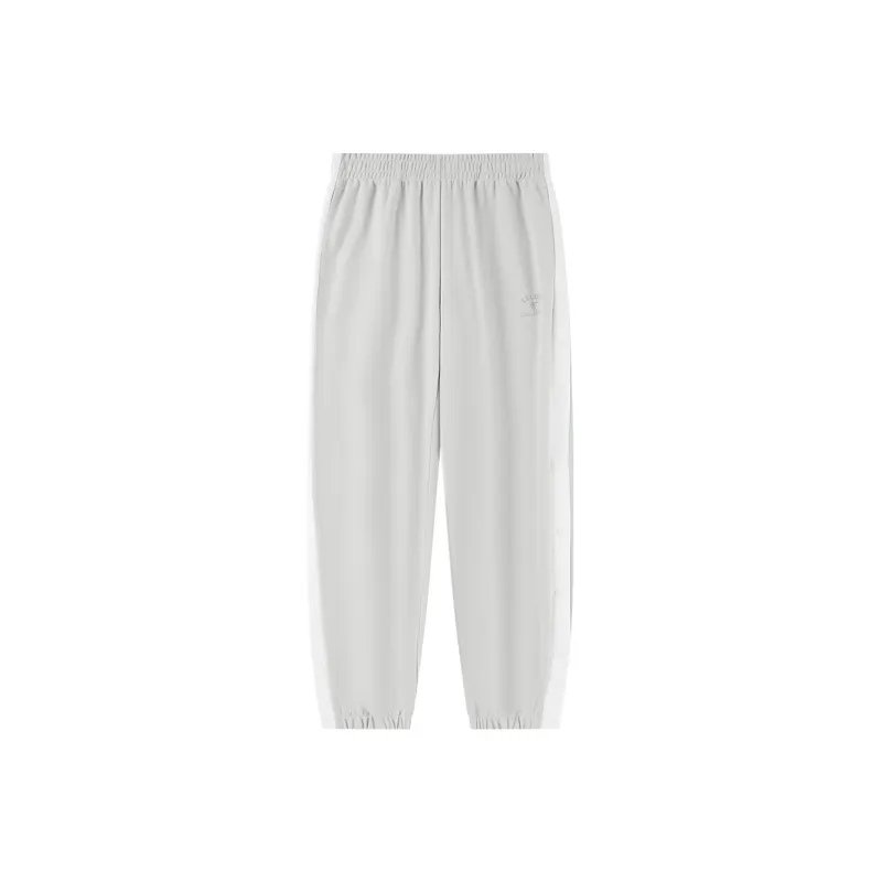 QIAODAN Casual Pants Men's Light Moss Gray/Jordan White-0