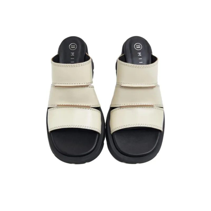 MIISTA Slide Slippers 6.5cm Women's Beige-2