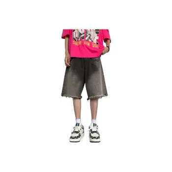 NEAR HERE Denim Shorts Unisex Black