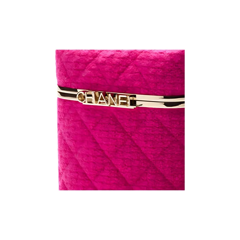 CHANEL 22K Autumn And Winter Cashmere Twill Soft Woolen Shoulder Bag, Crossbody Bag, Makeup Bag Trumpets Women's Pink-2
