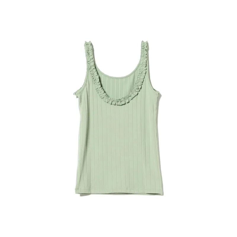 Beams Tank Tops Women's Light Green-0